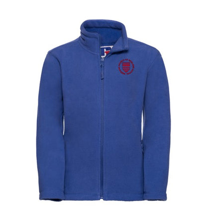 Bredgar Primary - Kids full-zip outdoor fleece in Royal Blue with Logo